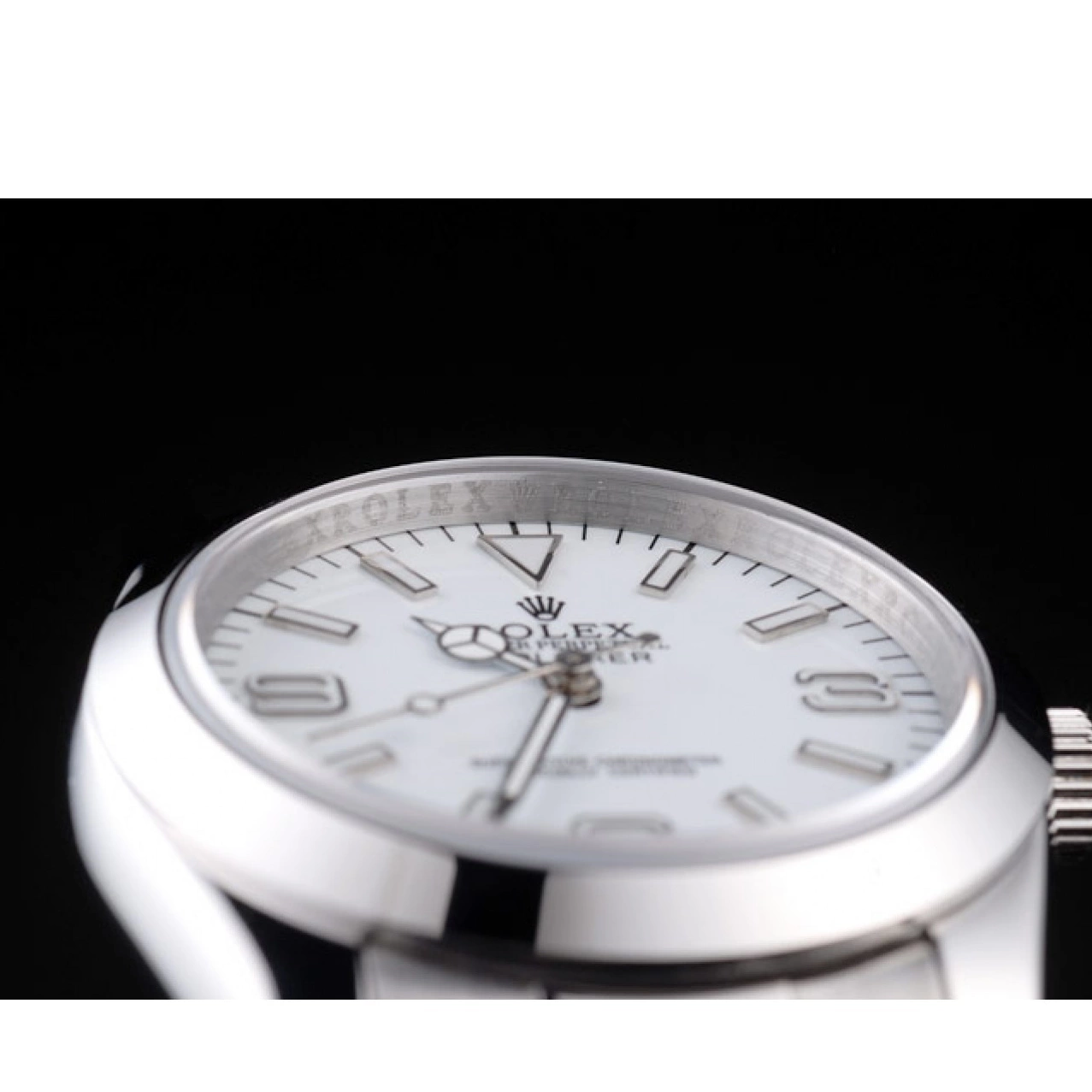 Aaa replica watch Steel 98086 Dial Stainless White Rolex Polished Explorer 0814